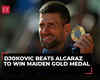 Novak Djokovic beats Carlos Alcaraz to win Olympic gold