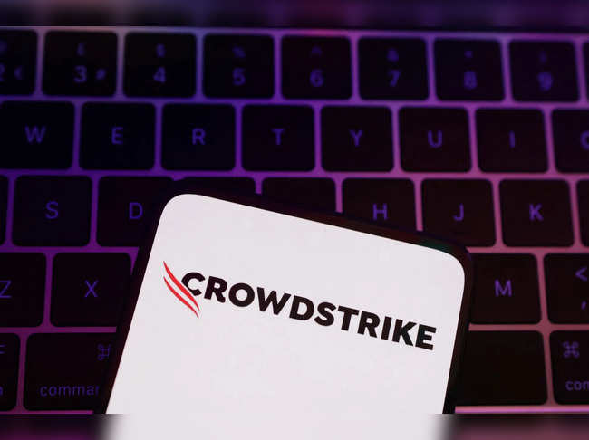 Illustration shows CrowdStrike logo