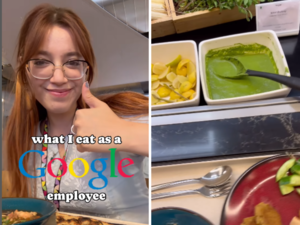 Inside Google India’s office canteen: Video of employees enjoying kebabs, cakes, and tandoori parath:Image