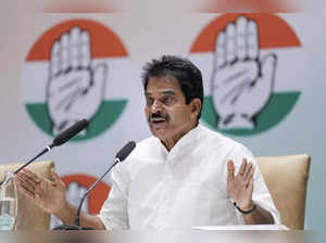 New Delhi: Congress leader K.C. Venugopal addresses a press conference, in New D...