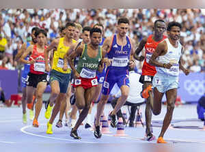 Paris: India's Avinash Sable competes in the Men's 3000m Steeplechase Round 1 at...