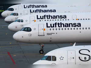 FILE PHOTO: Strike organised by Verdi union at Frankfurt Airport