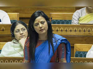 **EDS: VIDEO GRAB VIA SANSAD TV** New Delhi: TMC MP Mahua Moitra speaks in the L...
