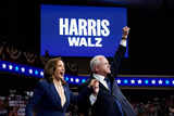 Democrats Harris, Walz campaign together for first time as White House ticket