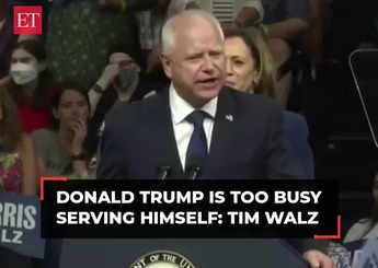 Trump sees the world a little differently..; too busy serving himself: Tim Walz