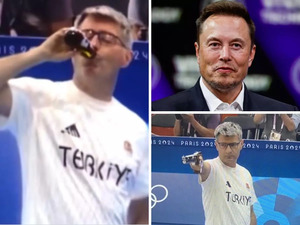 Yusuf Dikec’s new swag: Pistol turns to beer can. Elon Musk joins the meme celebration