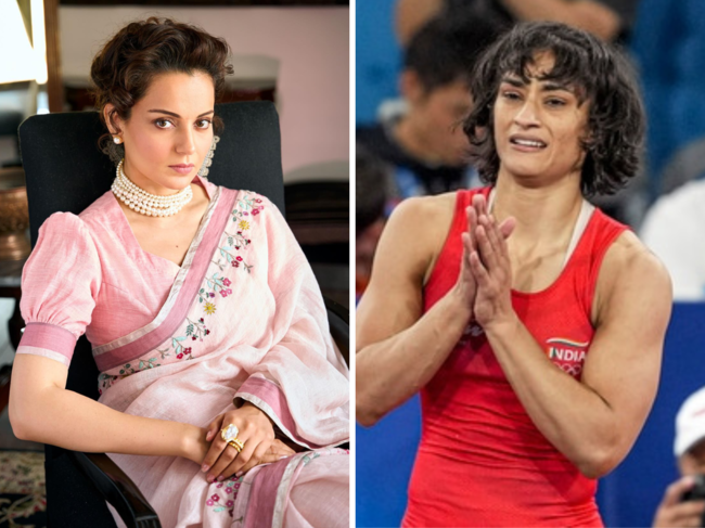 Kangana Ranaut and Vinesh Phogat