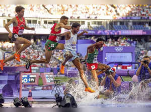 Paris: India's Avinash Sable competes in the Men's 3000m Steeplechase Round 1 at...