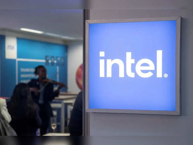 FILE PHOTO: The Intel Corporation logo is seen  in Davos