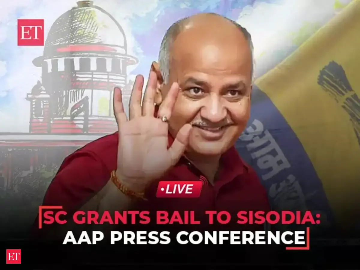 AAP addresses media after SC grants bail to Manish Sisodia - The ...