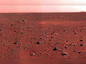 This image mosaic taken by the Mars Exploration Rover Spirit's panoramic camera shows a new slice of..