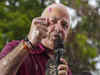 Manish Sisodia offers prayer at Hanuman Temple in Connaught Place