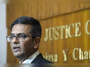 New Delhi: Chief Justice of India D.Y. Chandrachud during a special Lok Adalat, ...