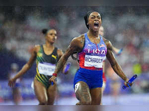 Sha'Carri Richardson chases down 2 competitors in rain to end her first Olympics with a relay gold