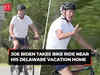 US President Joe Biden takes bike ride near his Delaware vacation home