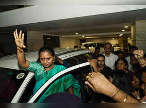 Hyderabad: BRS leader K Kavitha being arrested by the Enforcement Directorate (E...