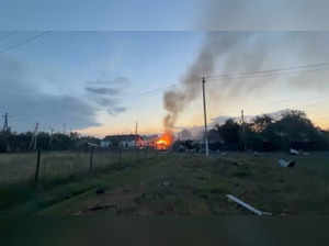 Views of Sudzha town in Russia's Kursk region following incursion of Ukrainian troops