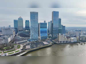 FILE PHOTO: A drone view of London