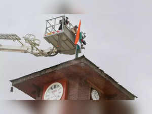 In photos: First Republic Day crowd in 73 years watches flag-hoisting at Lal Chowk clock tower