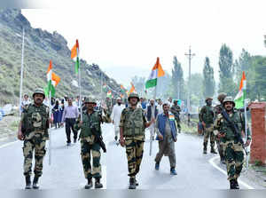 Kupwara, Aug 13 (ANI): Border Security Force (BSF) and Army personnel along with...