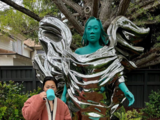 Mark Zuckerberg turns backyard into art gallery with giant sculpture of wife Priscilla Chan