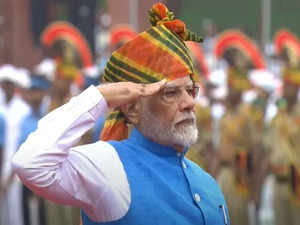 PM Modi lehariya turban