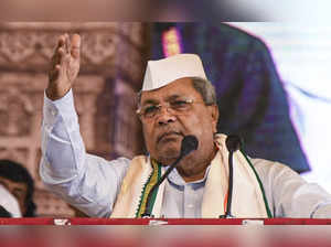 Mysuru: Karnataka Chief Minister Siddaramaiah speaks during the 'Janandolana' co...