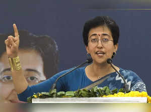 **EDS: SCREENSHOT VIA @AtishiAAP** New Delhi: Delhi Minister Atishi speaks durin...