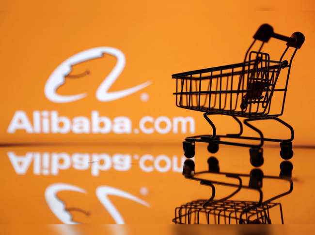 Illustration shows Alibaba logo