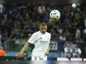 Kylian Mbappé scores on debut for Real Madrid in a 2-0 win over Atalanta in UEFA Super Cup