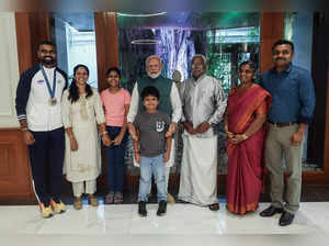 New Delhi, Aug 16 (ANI): Olympic Bronze medalist hockey player PR Sreejesh along...