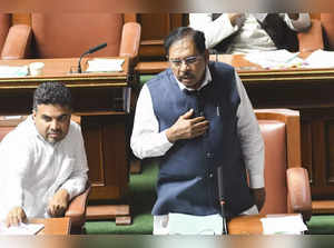 Bengaluru: Karnataka Home Minister G Parameshwara speaks during the state Assemb...