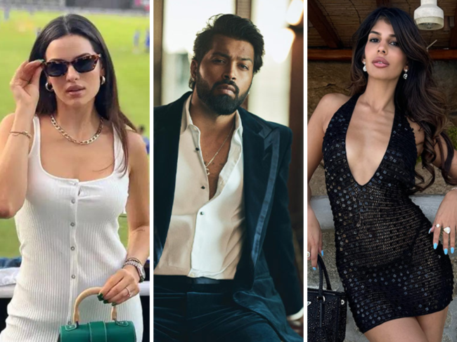 Natasa Stankovic, Hardik Pandya and Jasmin Walia