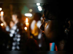 Doctors attend a protest rally in New Delhi