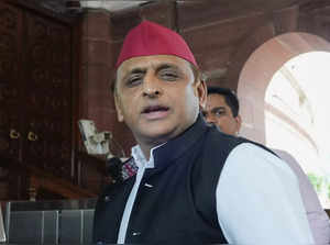 New Delhi: Samajwadi Party MP Akhilesh Yadav during Monsoon session of Parliamen...