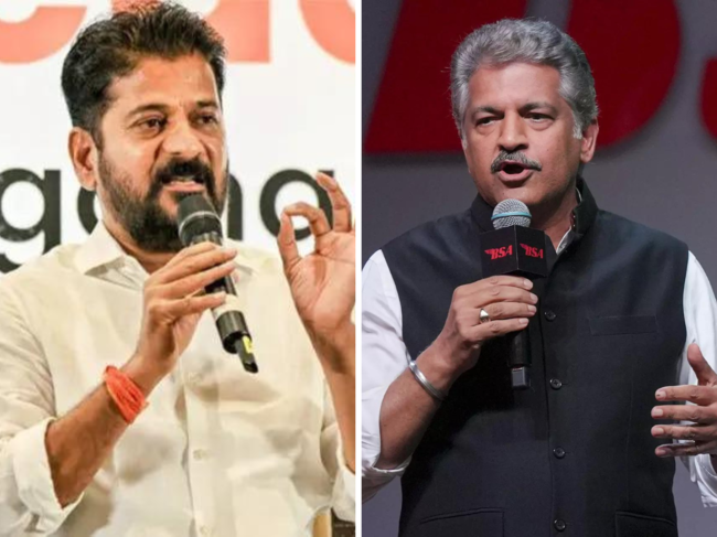 Anand Mahindra and Revanth Reddy