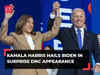 Kamala Harris gives surprise speech at Democratic National Convention, praises Biden's 'historic legacy'