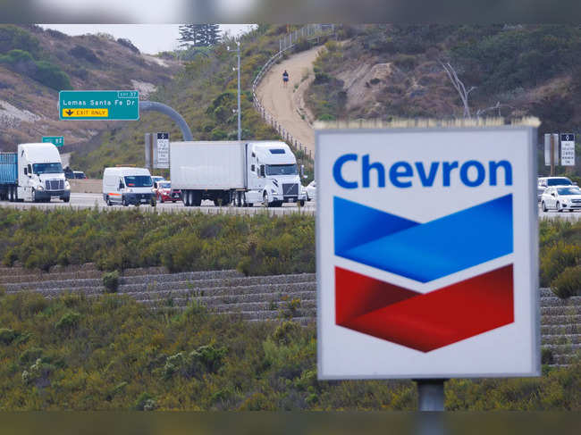 FILE PHOTO: A Chevron gas station is shown in California