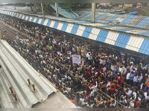 Thane: People block railway tracks to protest against the alleged sexual abuse o...