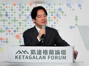 Taiwan's President Lai Ching-te attends the annual Ketagalan Forum in Taipei