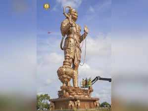 A 90-foot-tall bronze statue of Lord Hanuman ...