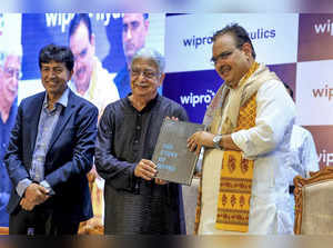 Jaipur: Rajasthan Chief Minister Bhajan Lal Sharma with Wipro Founder Chairman A...