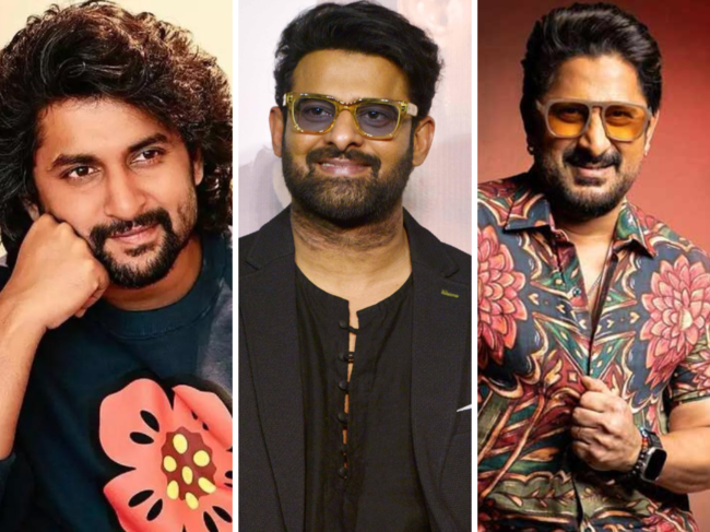 Nani (L), Prabhas and Arshad Warsi