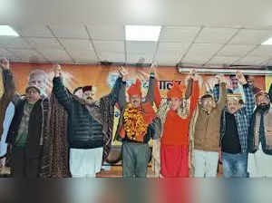 Congress leader, retired SSP, several others join BJP in Jammu.