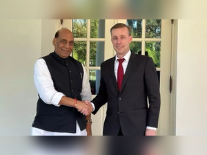 Rajnath Singh and US NSA Jake Sullivan