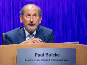 FILE PHOTO: Nestle Chairman Bulcke attend the Annual General Meeting of Nestle in Ecublens