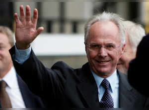 FILE PHOTO: Former England manager Sven-Goran Eriksson waves to fans in Nottingham, central England