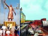 35-foot tall statue of Chhatrapati Shivaji collapses in Sindhudurg; Navy orders investigation