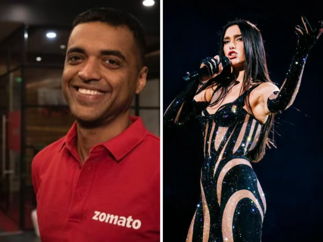 Zerodha's Deepinder Goyal and Dua Lipa