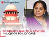 Delhi Excise Policy Case: SC grants bail to BRS leader K Kavitha, questions ED, CBI's 'fairness'